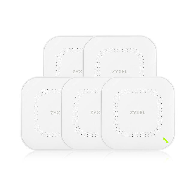 ZyXEL WAC500, 5 pack excl. Power Adaptor, 1 year NCC Pro Pack license bundled, EU and UK, Unified AP, ROHS