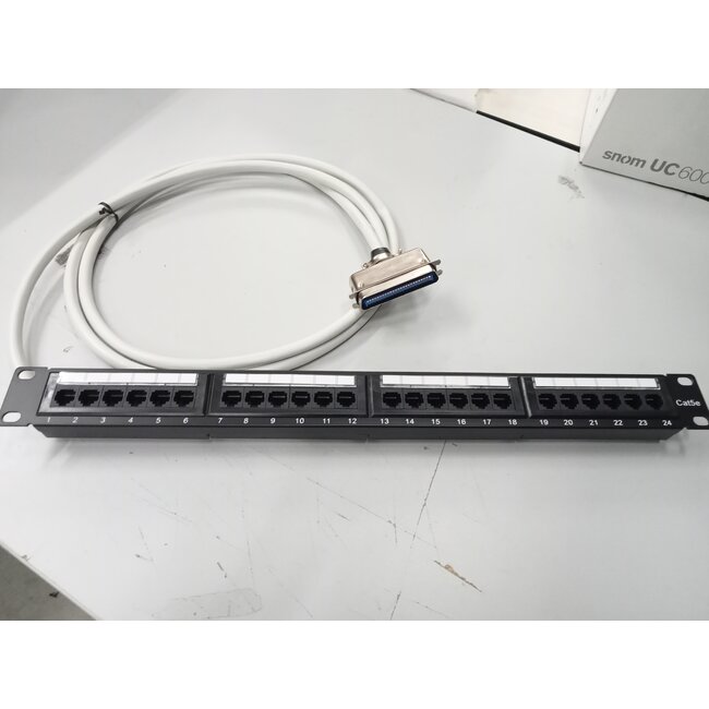 Cable Telco RJ-21 AC180º/M to Patch Panel 24xRJ45