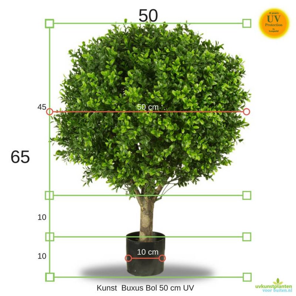 Kunst  Buxus Bol 50 cm UV
