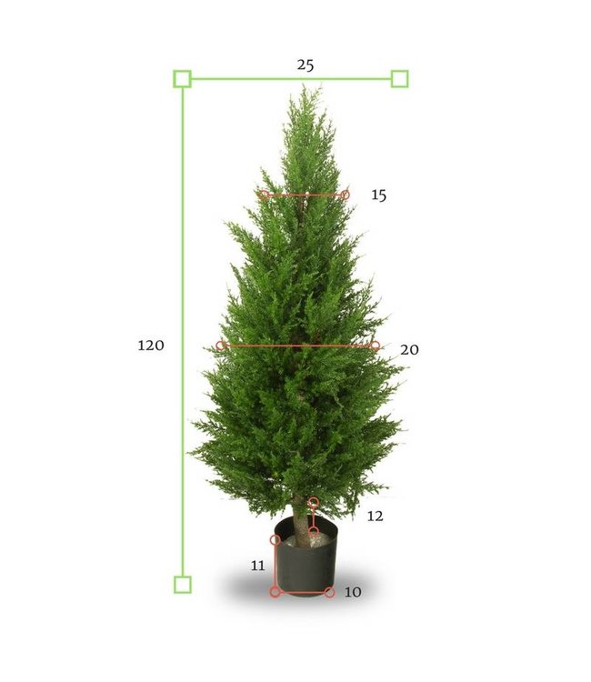 Realistic artificial conifer tree 120cm UV LeopoldFlora