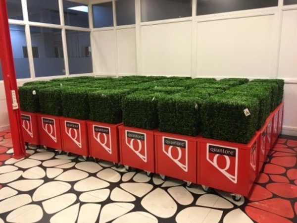 Artificial outdoor Boxwood square 50 cm UV protection