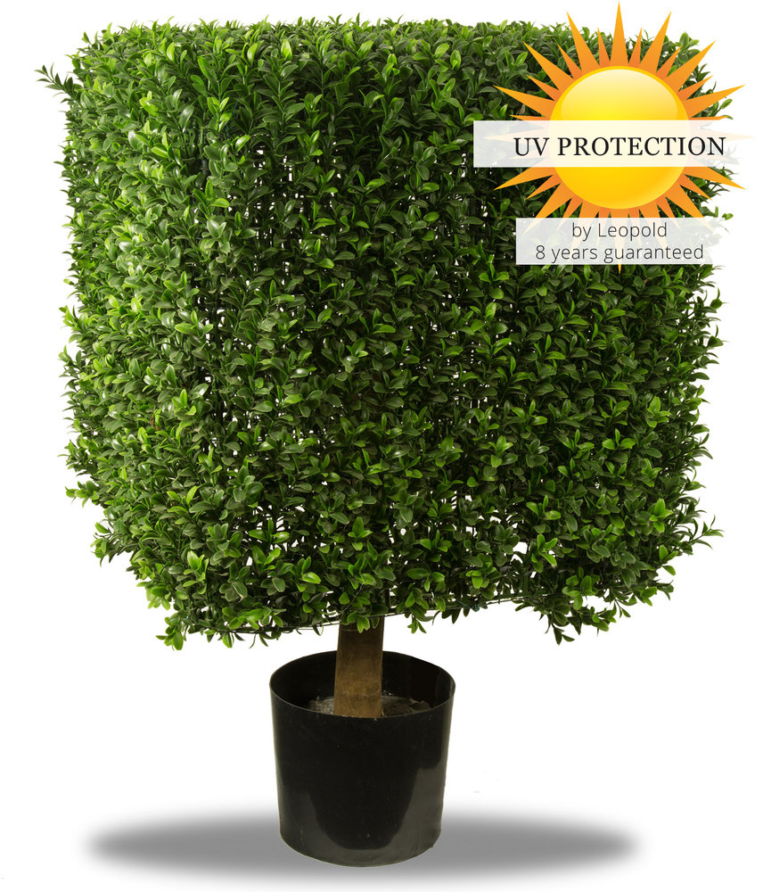 Artificial outdoor Boxwood square 50 cm UV protection