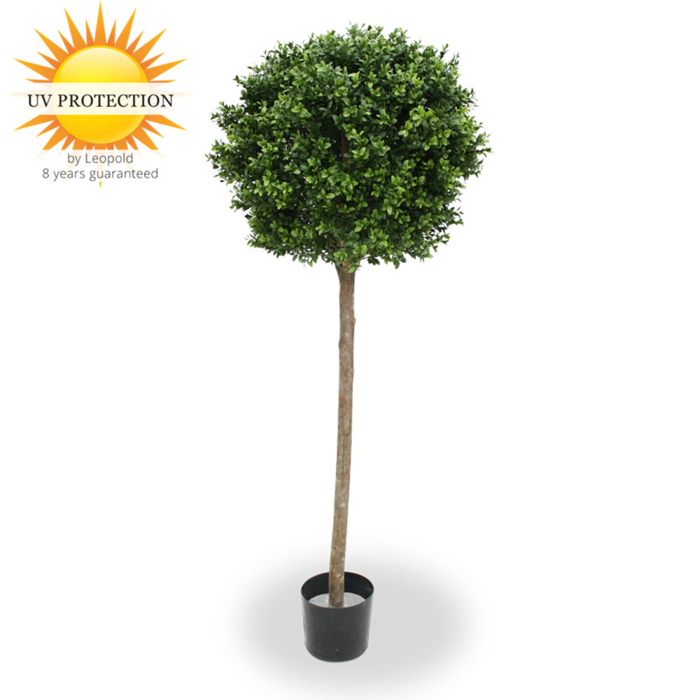 Artificial outdoor Boxwood ball on trunk 140 cm UV protected