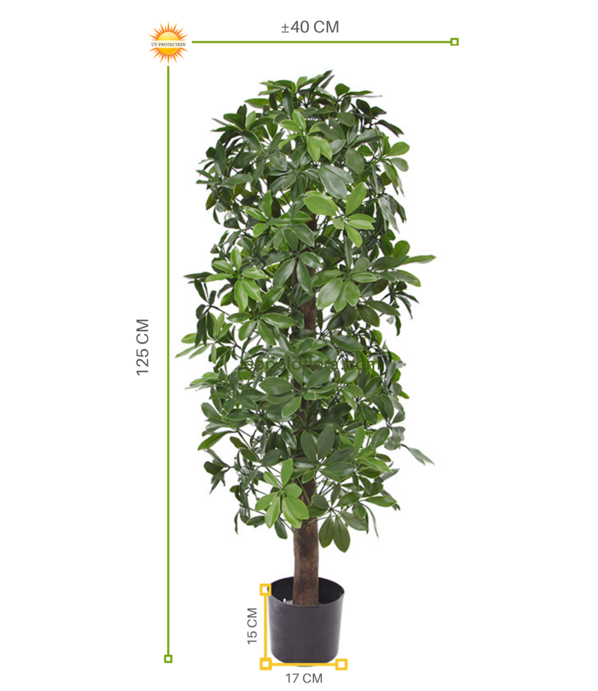 Kunstboom Schefflera kolom 120cm  UV voor buiten