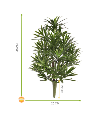 Outdoor artificial Podocarpus bouquet 40 cm UV Outdoor artificial Podocarpus bouquet 40 cm UV