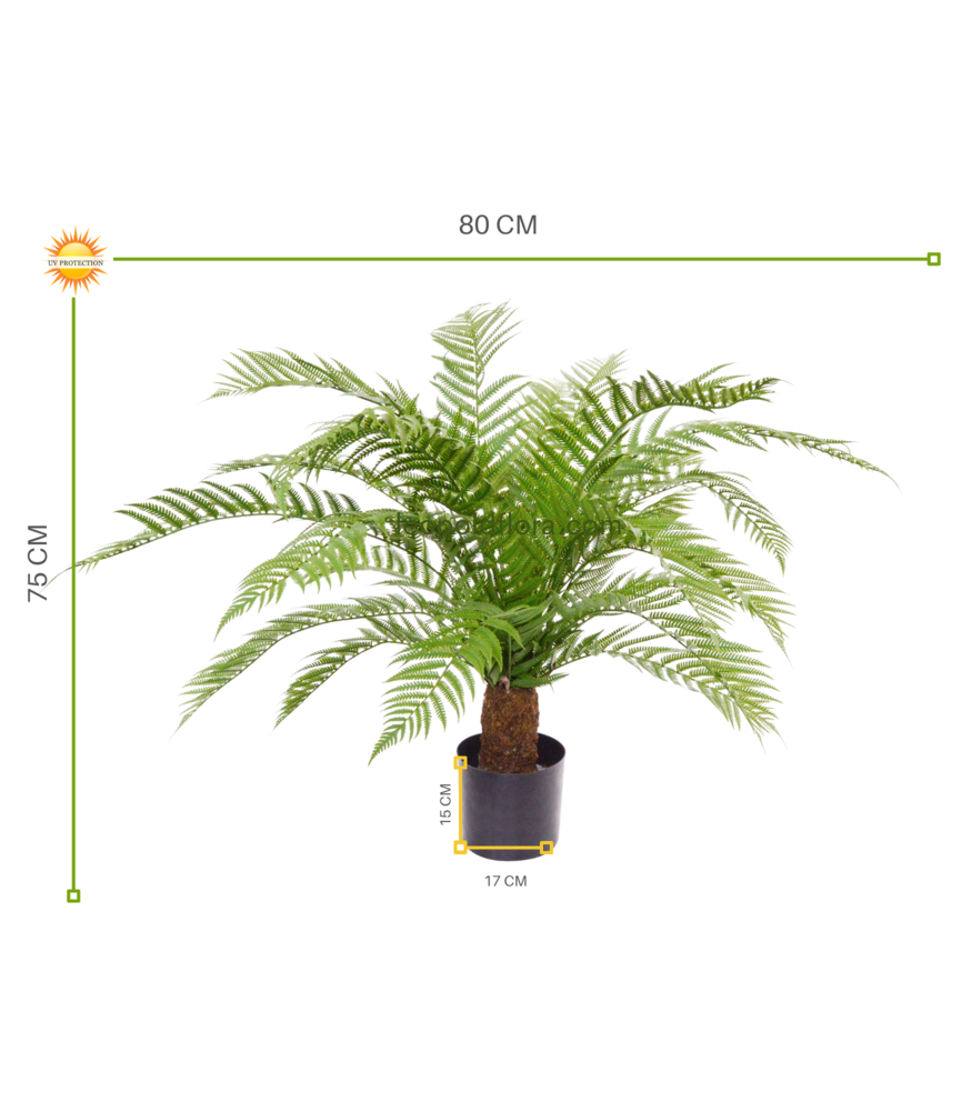 Outdoor Artificial Fern XXL 80 cm UV protected in pot Outdoor Artificial Fern XXL 80 cm UV protected in pot