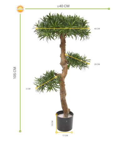 Artificial Podocarpus Bonsai tree 105 cm UV for outdoors Artificial Podocarpus Bonsai tree 105 cm UV for outdoors