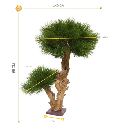 Klein kunstboompje  Pinus Bonsai 55 cm voor buiten Klein kunstboompje  Pinus Bonsai 55 cm voor buiten