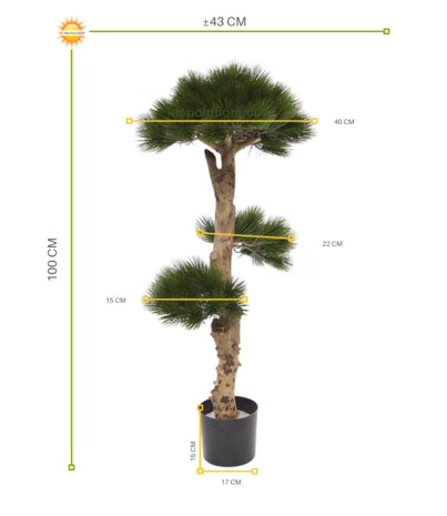 Outdoor artificial Pinus Bonsai tree 110 cm UV Outdoor artificial Pinus Bonsai tree 110 cm UV