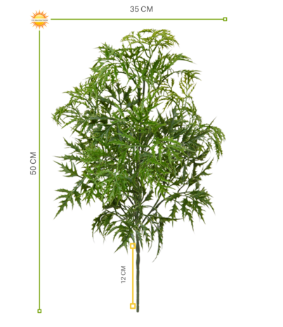 Kunststof Ming Aralia tak 50 cm UV Kunststof Ming Aralia tak 50 cm UV
