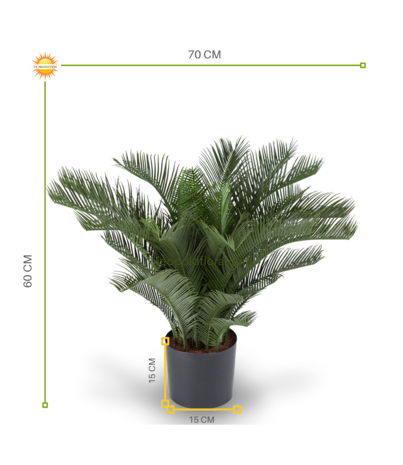 Kunst Palm Cycas 60 cm UV voor Balkon en Tuin