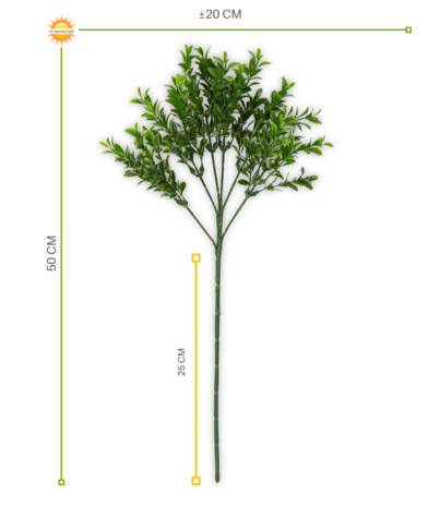 Outdoor artificial Boxwood branch 50 cm UV protected