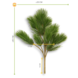 UV protected artificial Pine branch 65 cm for outside UV protected artificial Pine branch 65 cm for outside