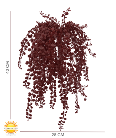 Buiten kunsthangplantje Dischidia burgundy uv-bestendig Buiten kunsthangplantje Dischidia burgundy uv-bestendig