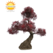 Outdoor artificial Ming Aralia bonsai in burgundy with tested UV guarantee Outdoor artificial Ming Aralia bonsai in burgundy with tested UV guarantee