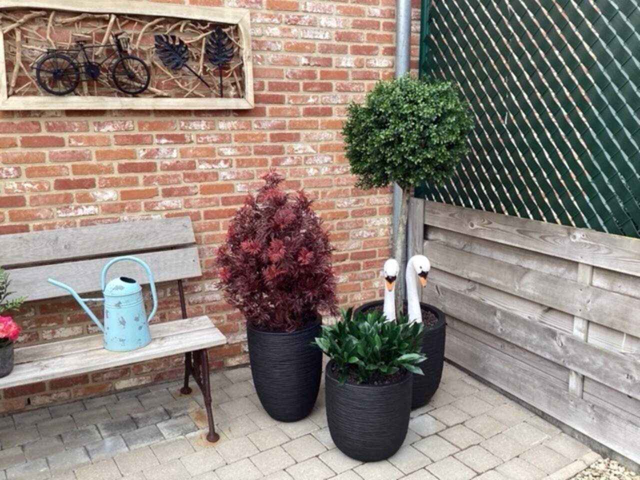 Outdoor Artificial Ilex ball on trunk 135 cm  UV protected