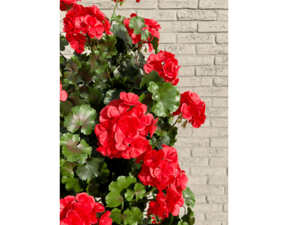 Geranium pyramide 110cm kunstplant UV rood Geranium pyramide 110cm kunstplant UV rood