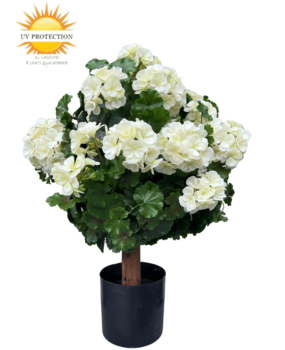 Geranium bulb artificial plant 50cm UV cream-white Geranium bulb artificial plant 50cm UV cream-white