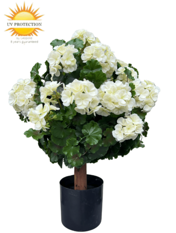 Geranium bulb artificial plant 50cm UV cream-white Geranium bulb artificial plant 50cm UV cream-white
