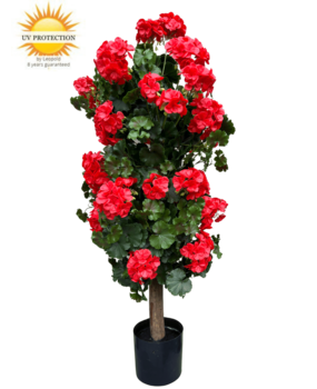 Geranium column artificial plant 120cm UV red Geranium column artificial plant 120cm UV red