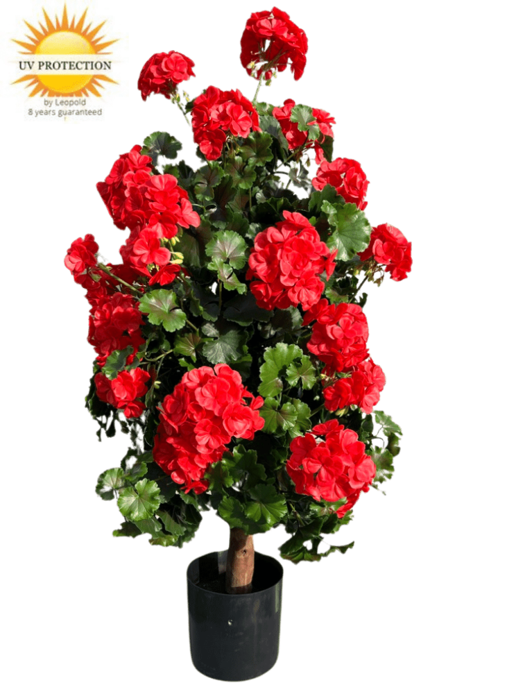 Geranium pyramid red UV artificial plant 110cm Geranium pyramid red UV artificial plant 110cm