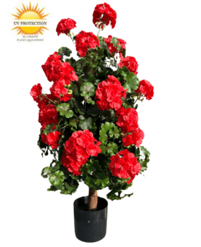 Geranium pyramid red artificial plant 110cm UV Geranium pyramid red artificial plant 110cm UV