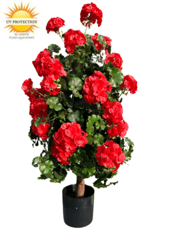 Geranium pyramid red UV artificial plant 110cm Geranium pyramid red UV artificial plant 110cm