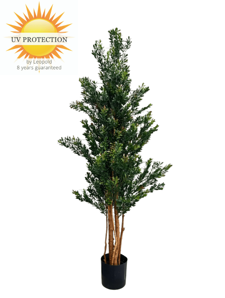 Hoge Kunstplant Buxus 165cm UV groen/rood Hoge Kunstplant Buxus 165cm UV groen/rood