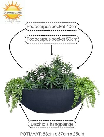 Outdoor artificial Podocarpus bouquet 40 cm UV Outdoor artificial Podocarpus bouquet 40 cm UV