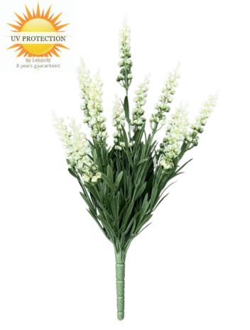 Lavender artificial plant bouquet 30cm UV cream-white