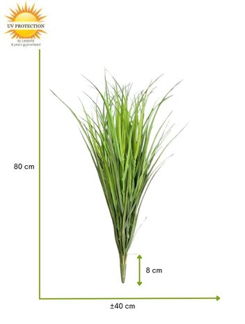 Buiten kunst Rietgras Deluxe 80cm UV groen Buiten kunst Rietgras Deluxe 80cm UV groen