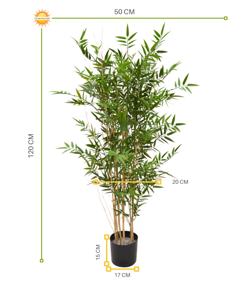 High Artificial outdoor Bamboo plant 120 cm UV-protected