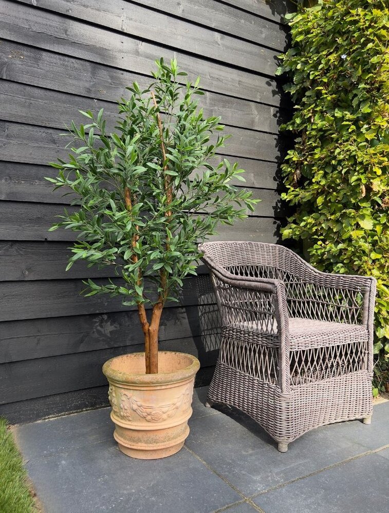 Olive imitation tree with 150cm with hardwood trunk Olive imitation tree with 150cm with hardwood trunk