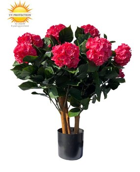 Kunst Hortensia roze XL 80cm UV