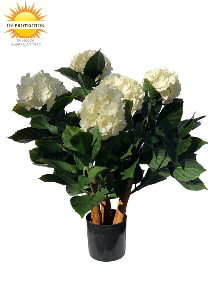 Out Artificial Hydrangea white 65 cm with UV Protection