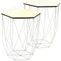 Set of 2 side tables White