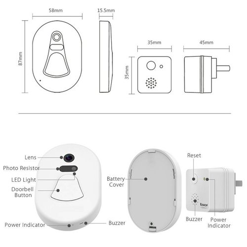 Wifi deurbel met camera