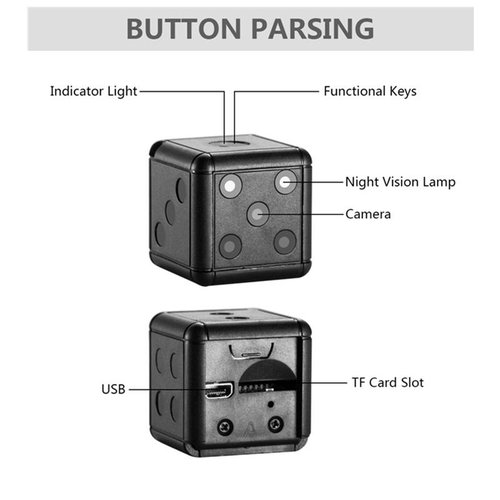 Mini camera dice