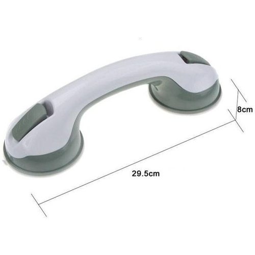 Bathroom handle with suction cup