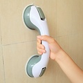 Bathroom handle with suction cup