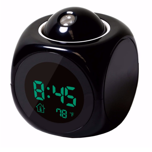 Alarm with projection clock