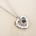 Ketting met projectie (I love you) - zilver