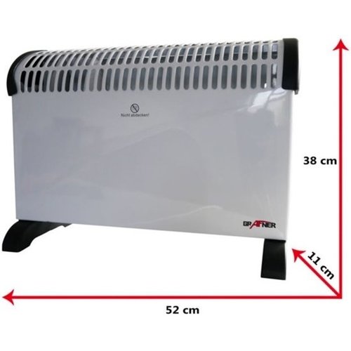 Convector heater with timer