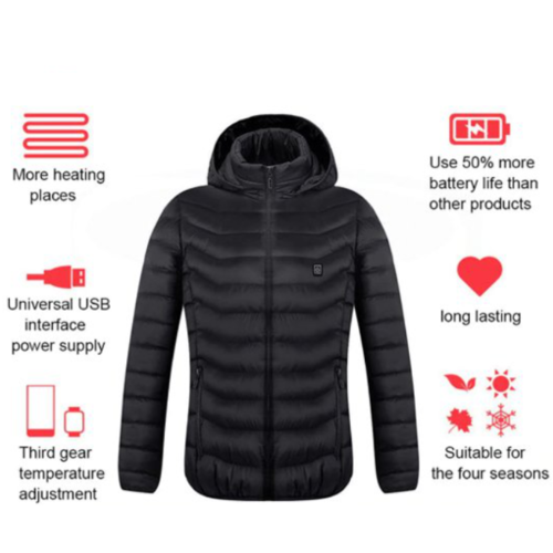 Electrically heated jacket (by USB)