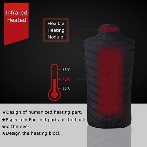 Electrically heated vest (by USB)