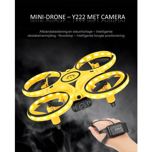 Mini Drone - Y222 - Met camera en afstandsbediening - Geel