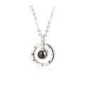 Necklace with projection (I love you) - silver