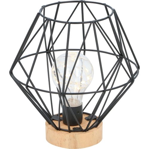 Grundig Grundig mood lamp - 12 LEDs - Ø17.5 x 18 cm - wood / metal