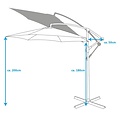 Freely suspended floating parasols - 3 metres - Different colours