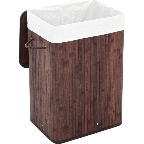 Bamboo laundry basket - Dark brown- 72L